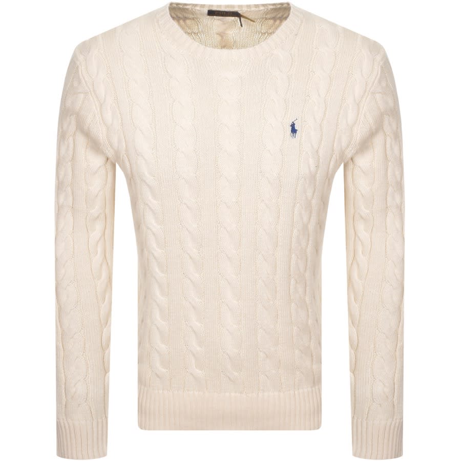 Alternative Image for ProductRalph Lauren Driver Crew Neck Knit Jumper Cream1